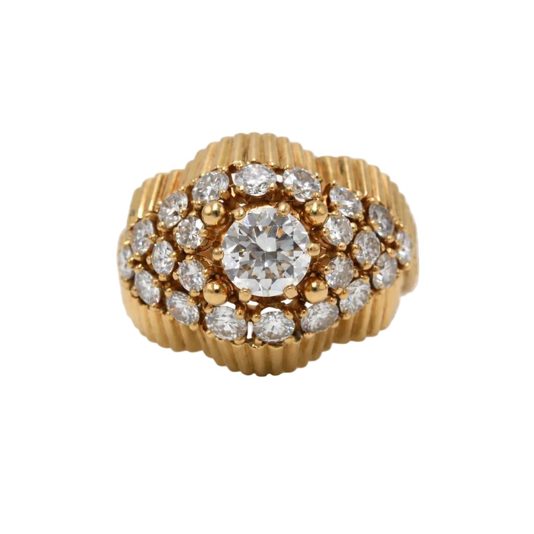 Bague Dôme en or jaune et diamants - Castafiore