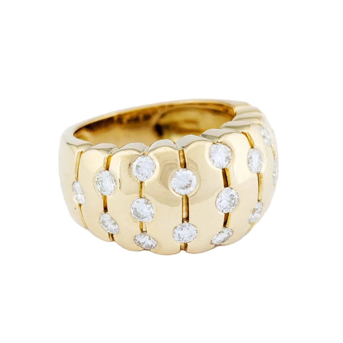 Bague Dôme en or jaune et diamants - Castafiore