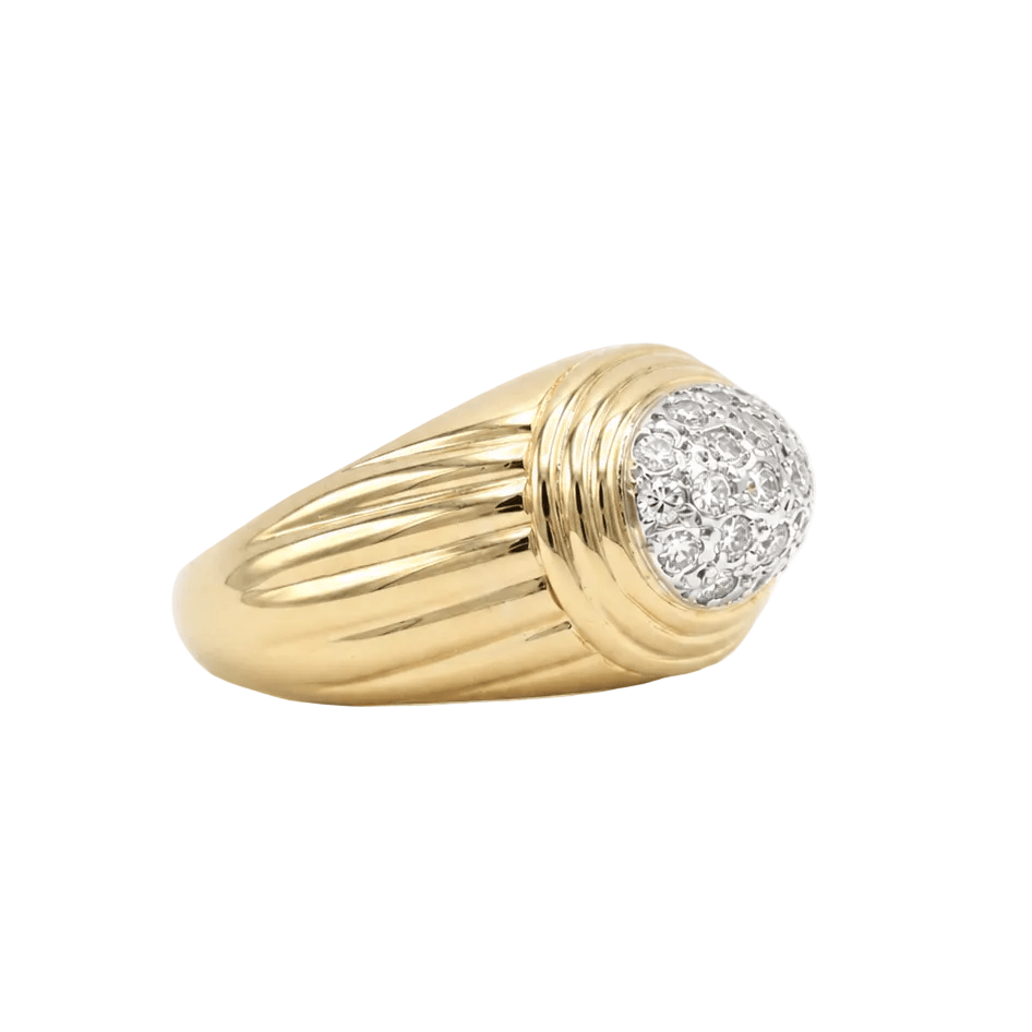 Bague Dôme en or jaune et diamants - Castafiore