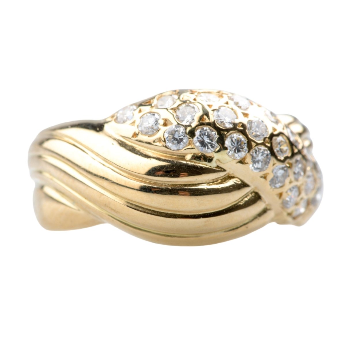 Bague Dôme en or jaune et diamants - Castafiore