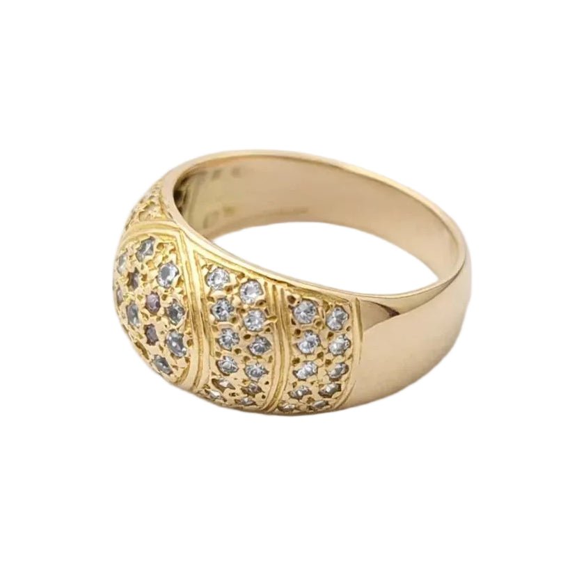 Bague Dôme en or jaune et diamants - Castafiore