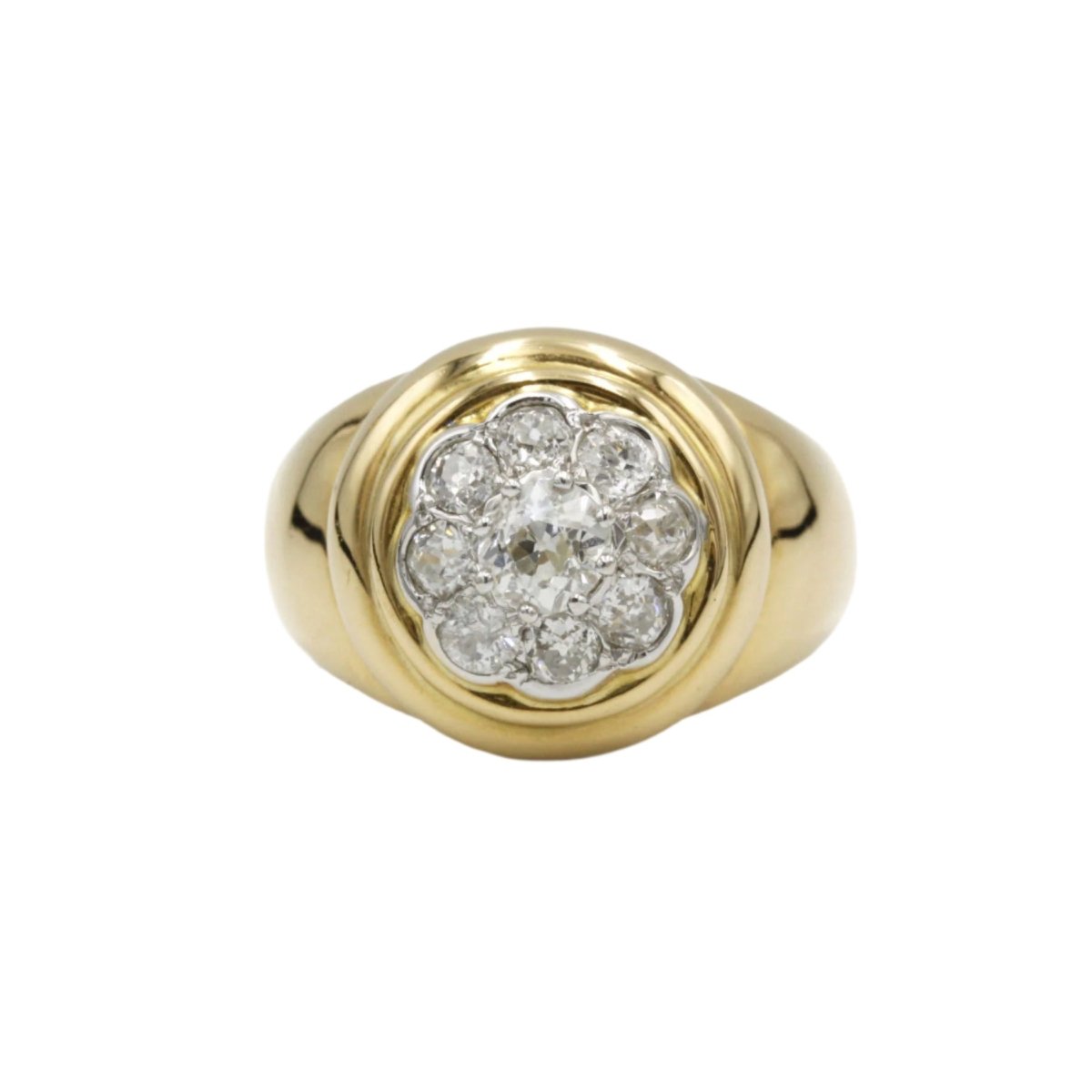 Bague Dôme en or jaune et diamants - Castafiore