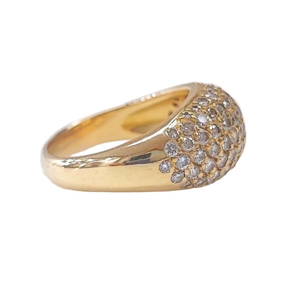 Bague Dôme en or jaune et diamants - Castafiore