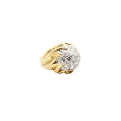 Bague Dôme en or jaune et diamants - Castafiore