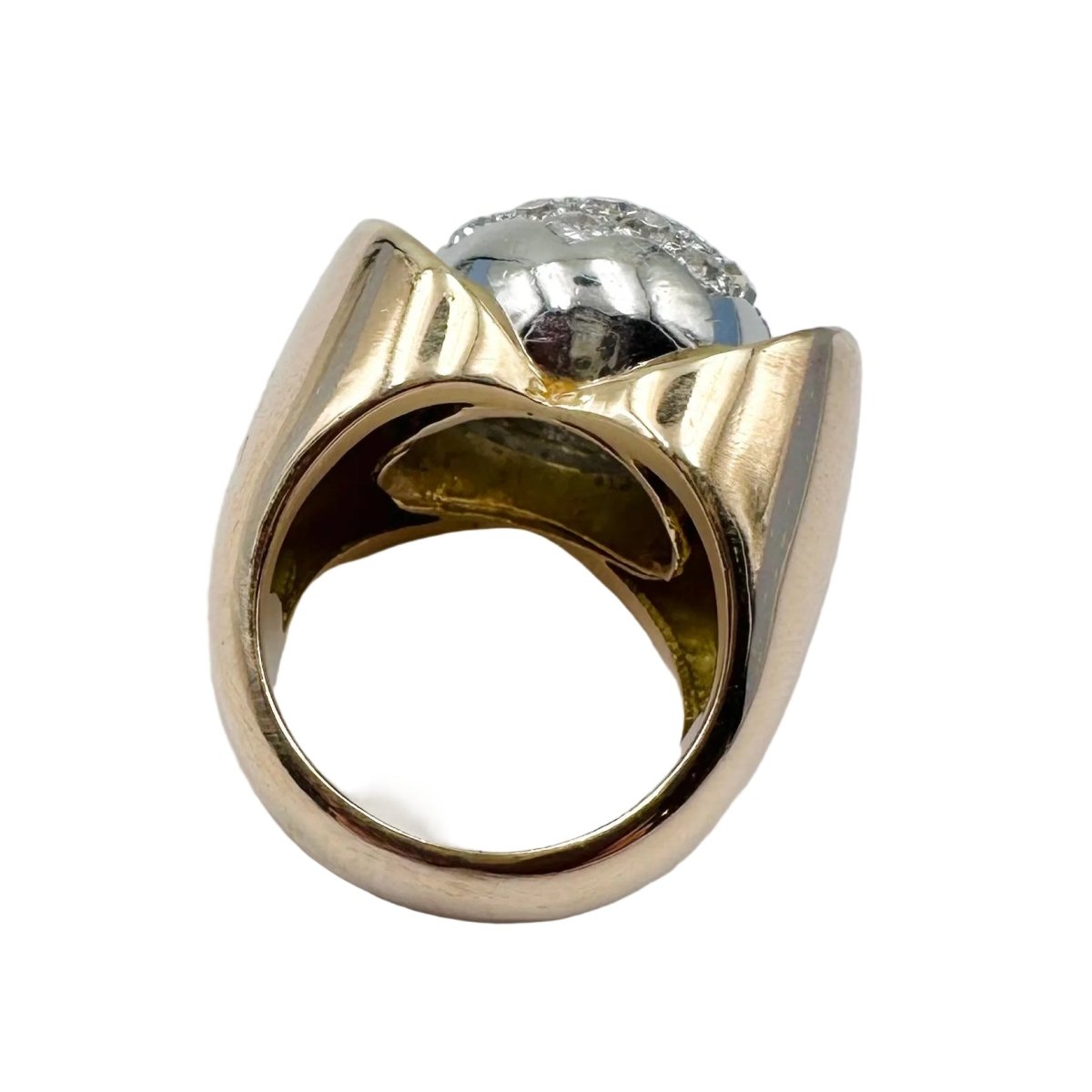 Bague Dôme en or jaune et diamants - Castafiore