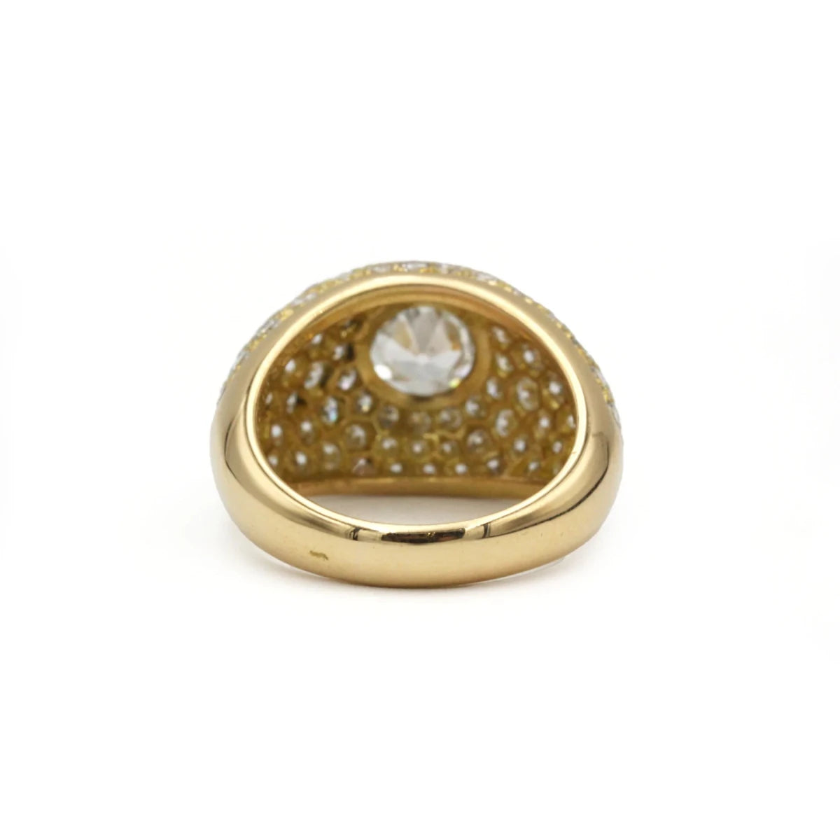 Bague Dôme en or jaune et diamants - Castafiore