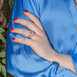 Bague Dôme en or jaune et diamants - Castafiore