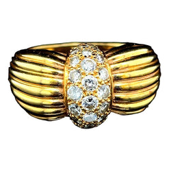 Bague Dôme en or jaune et diamants - Castafiore