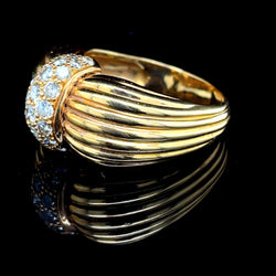 Bague Dôme en or jaune et diamants - Castafiore