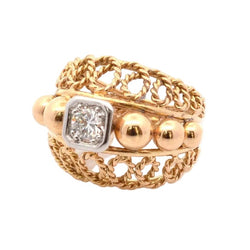 Ring vintage diamonds in 18k gold