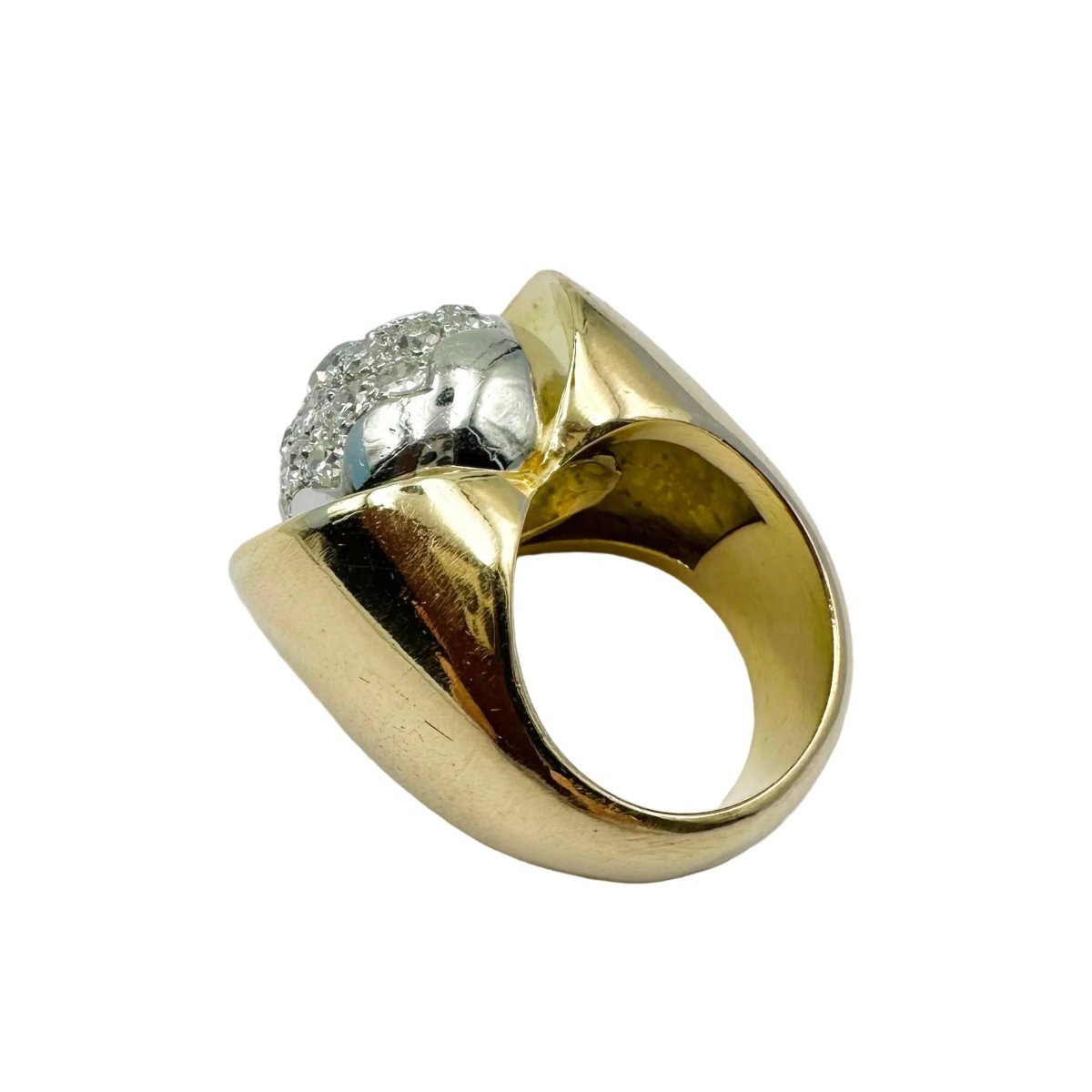 Bague Dôme en or jaune et diamants - Castafiore