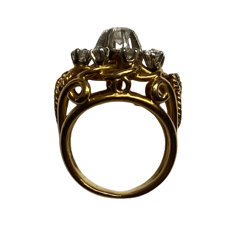 Bague Dôme en or jaune et diamants - Castafiore