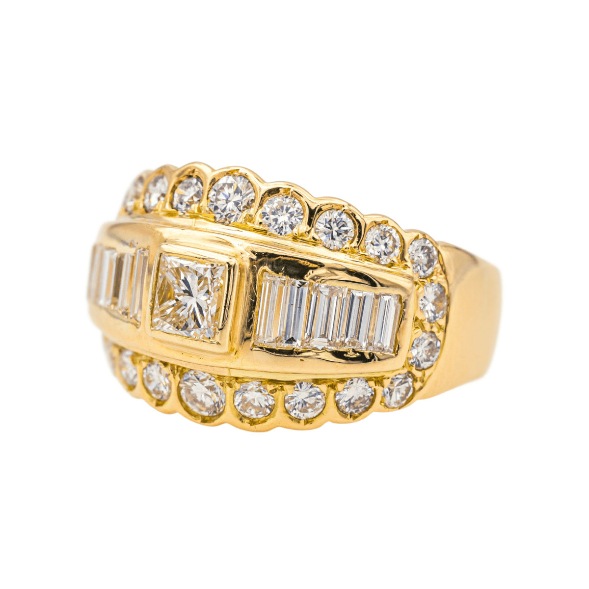 Bague Dôme en or jaune et diamants - Castafiore