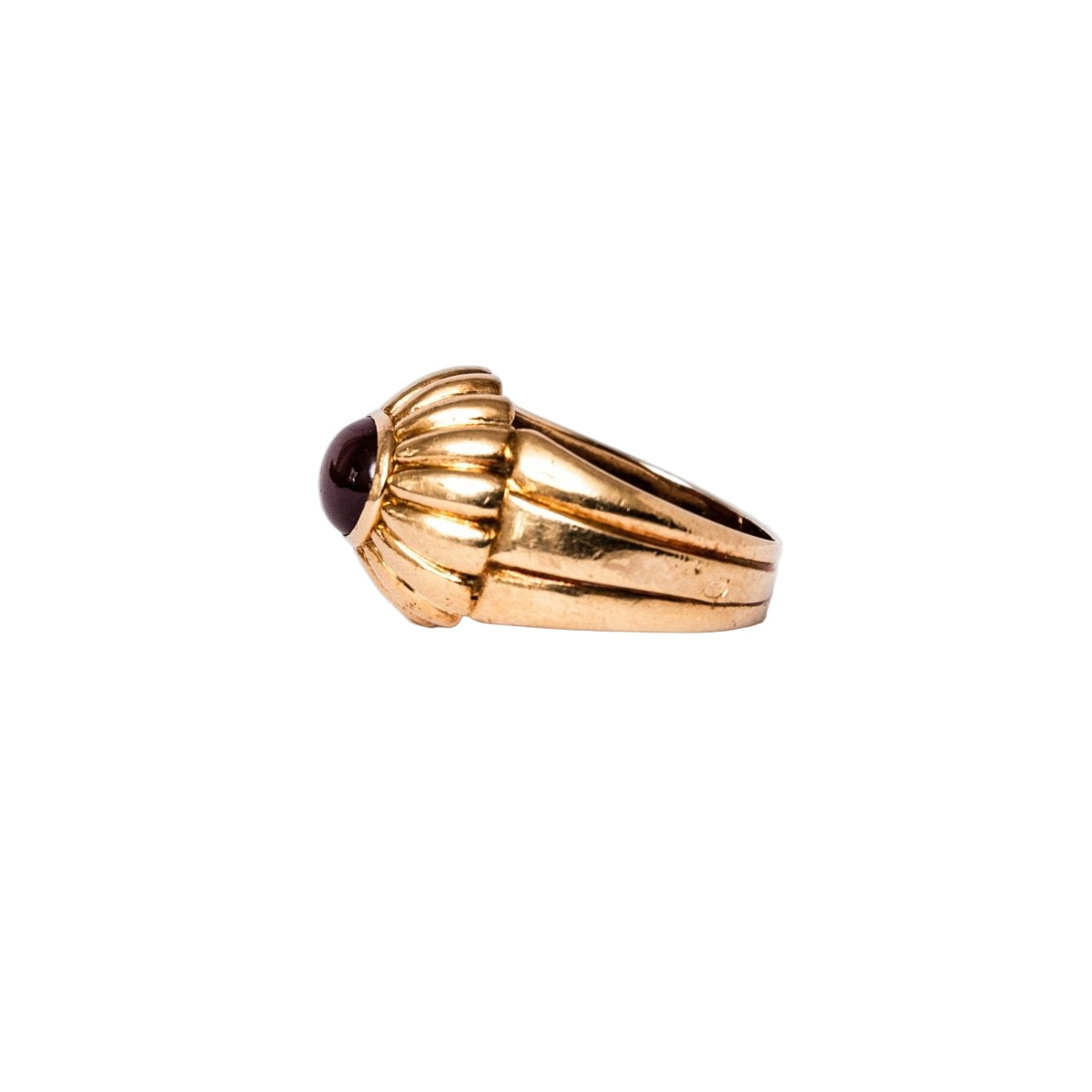 Bague Dôme en or jaune et grenat - Castafiore