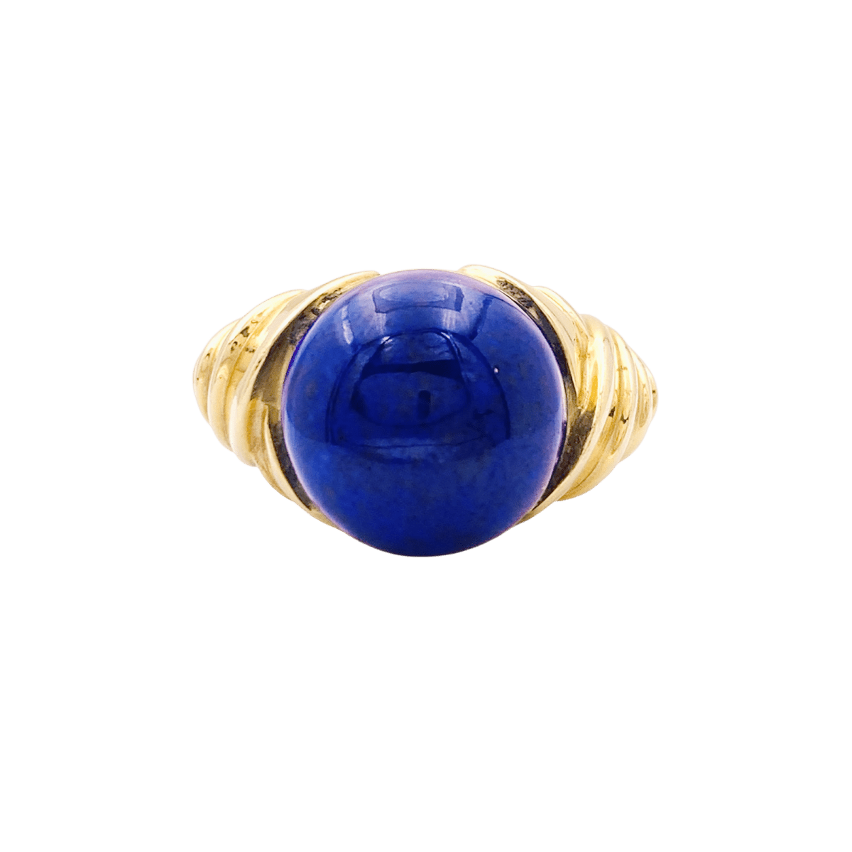 Bague Dôme en or jaune et lapis - lazuli - Castafiore