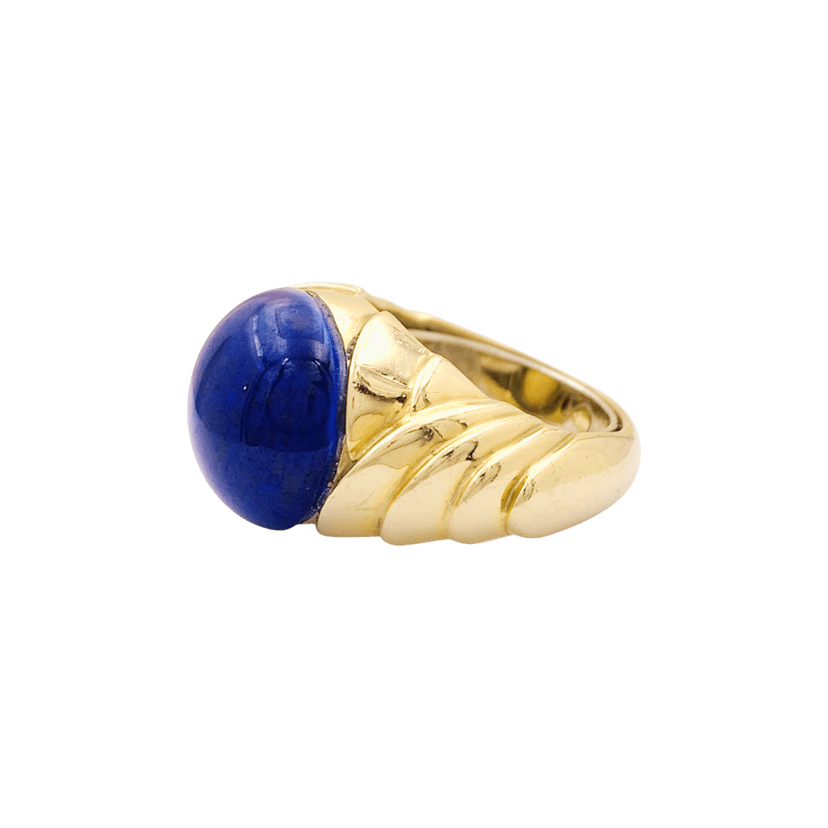 Bague Dôme en or jaune et lapis - lazuli - Castafiore