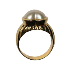 Bague Dôme en or jaune et perle - Castafiore