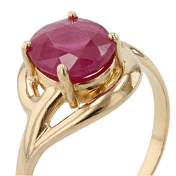 Bague Dôme en or jaune et rubis - Castafiore