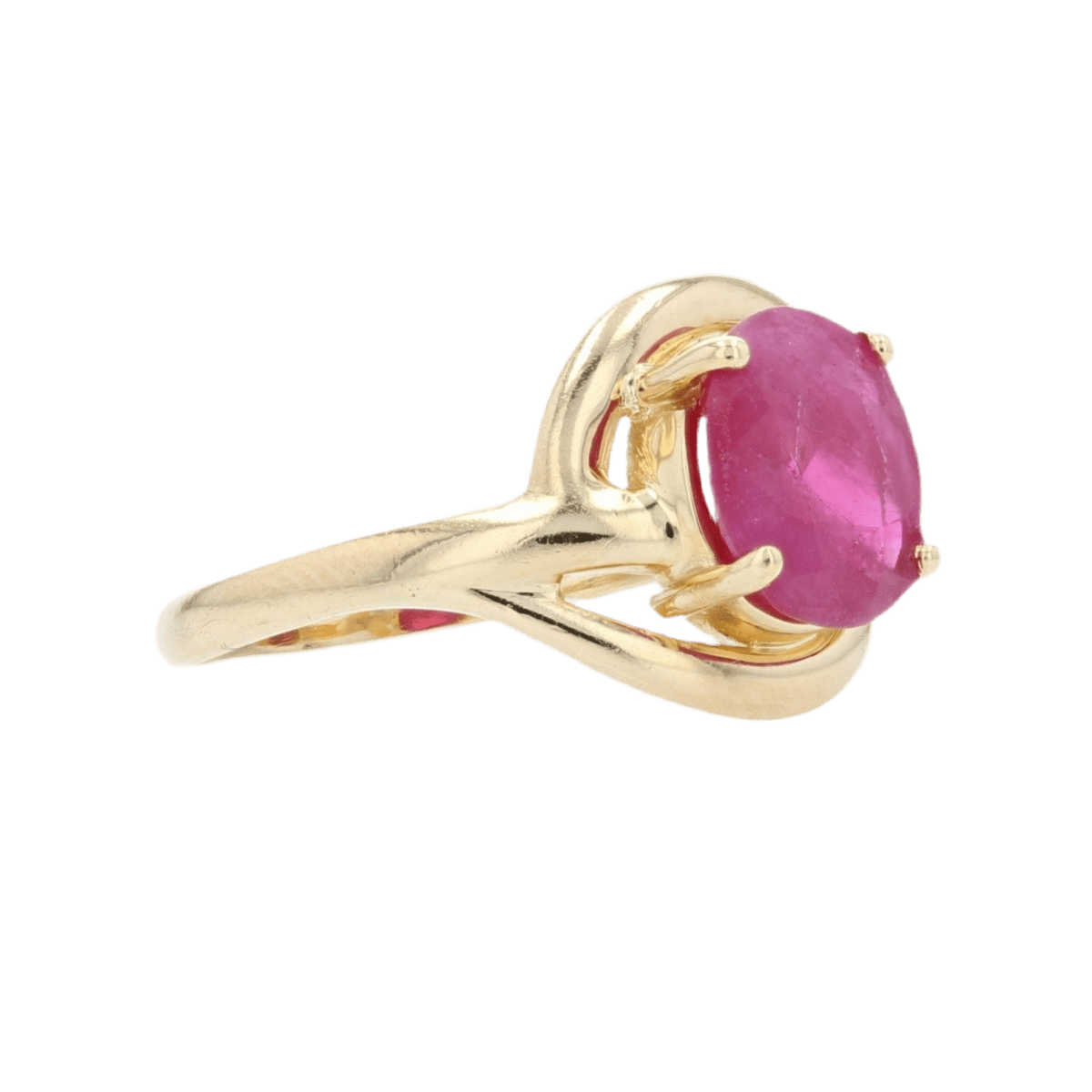 Bague Dôme en or jaune et rubis - Castafiore