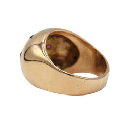Bague Dôme en or jaune et rubis - Castafiore