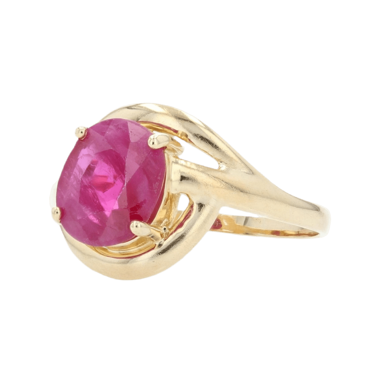 Bague Dôme en or jaune et rubis - Castafiore