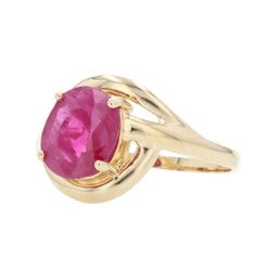 Bague Dôme en or jaune et rubis - Castafiore