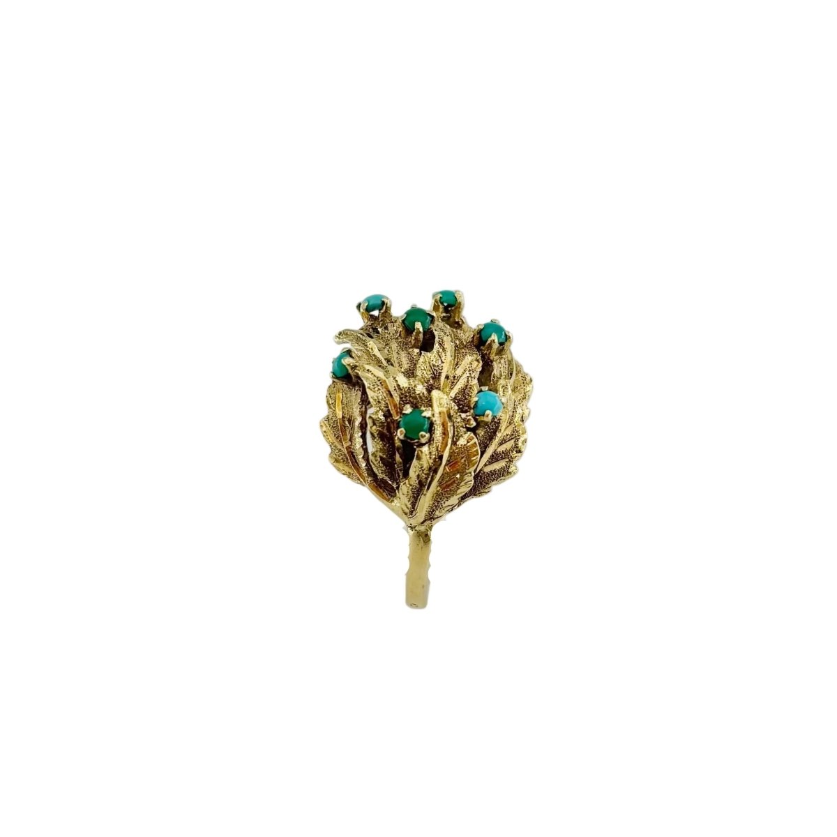 Bague Dôme en or jaune et turquoise - Castafiore