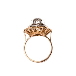 Bague Dôme en or jaune, platine et diamants - Castafiore