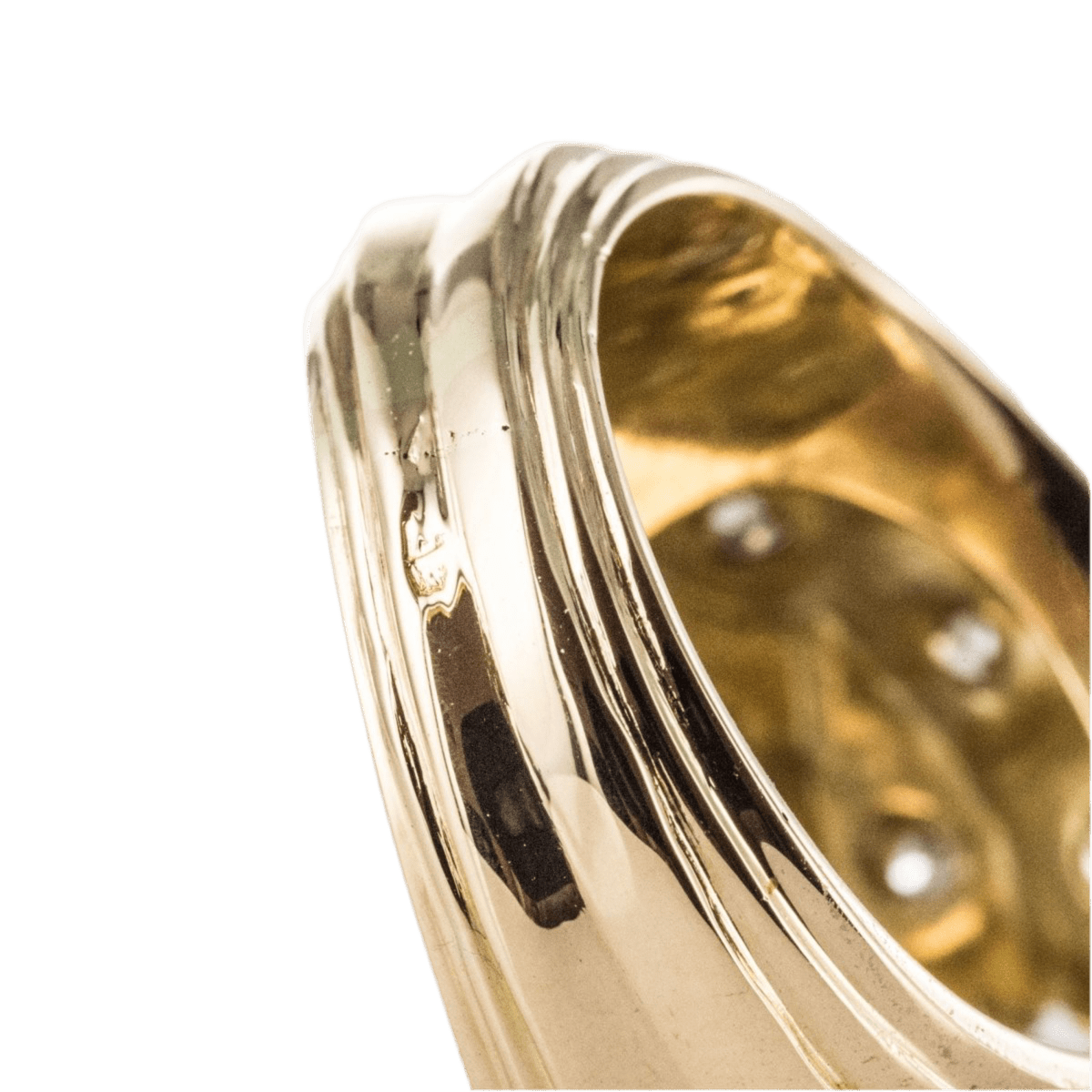 Bague Dôme en or jaune, platine et diamants - Castafiore