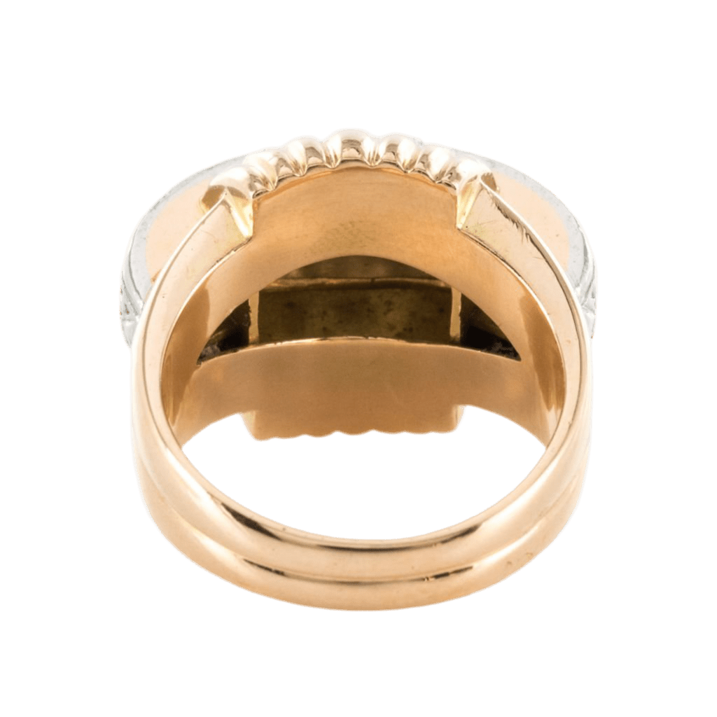 Bague Dôme en or jaune, platine et diamants - Castafiore