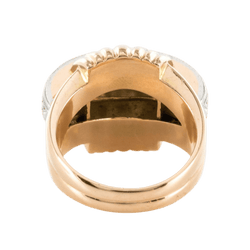 Bague Dôme en or jaune, platine et diamants - Castafiore