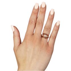 Bague Dôme en or rose et diamant - Castafiore