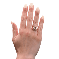 Bague Dôme en or rose et diamant - Castafiore