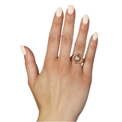 Bague Dôme en or rose et diamant - Castafiore