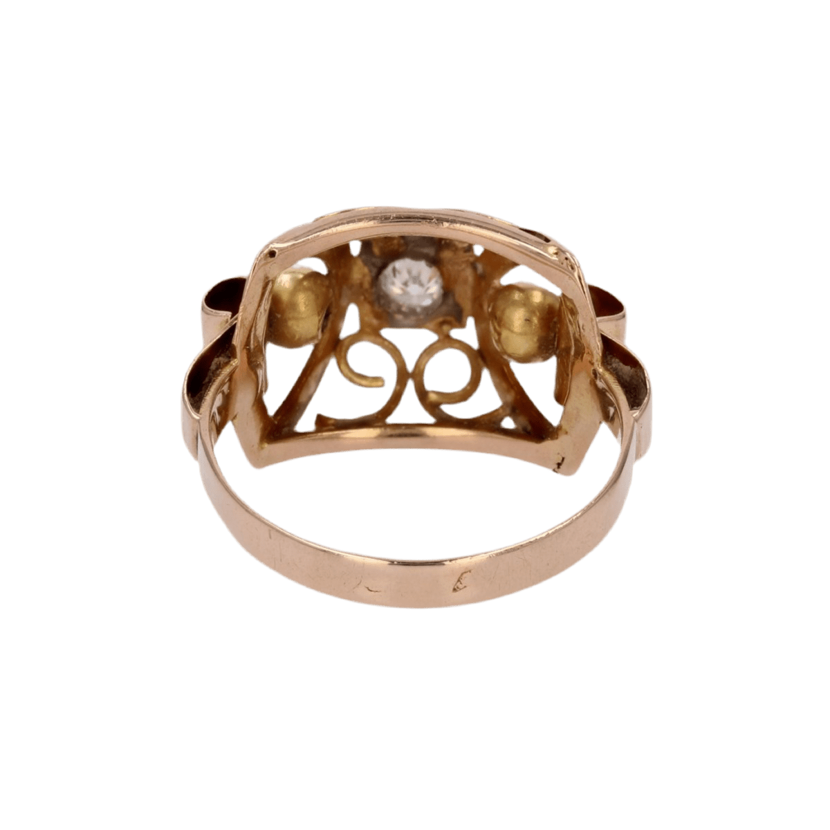 Bague Dôme en or rose et diamant - Castafiore