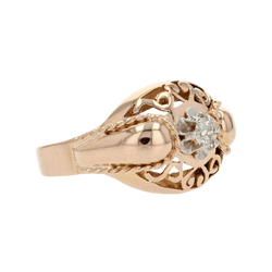 Bague Dôme en or rose et diamant - Castafiore