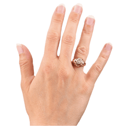 Bague Dôme en or rose et diamant - Castafiore