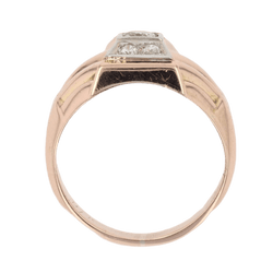 Bague Dôme en or rose et diamants - Castafiore