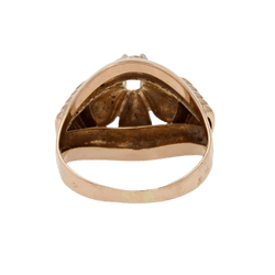 Bague Dôme en or rose et diamants - Castafiore