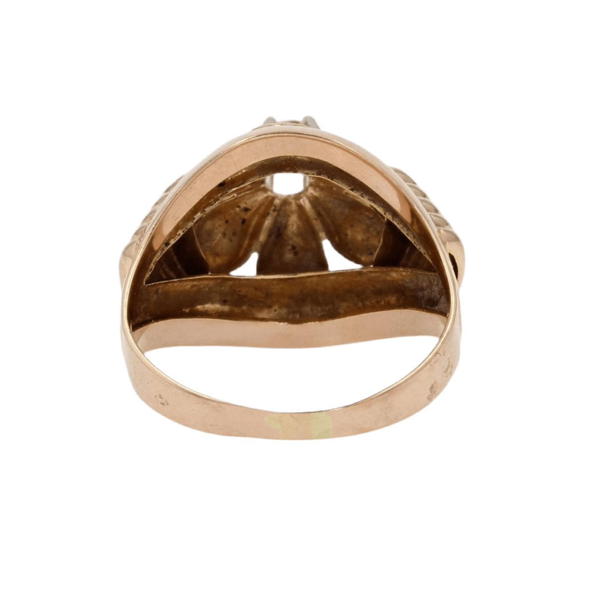 Bague Dôme en or rose et diamants - Castafiore