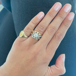 Bague Dôme en or rose et diamants - Castafiore