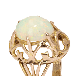 Bague Dôme en or rose et opale - Castafiore