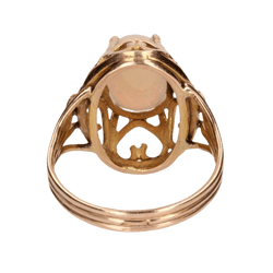 Bague Dôme en or rose et opale - Castafiore