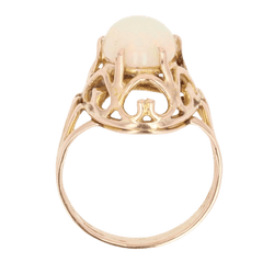 Bague Dôme en or rose et opale - Castafiore