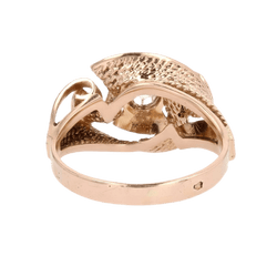 Bague Dôme en or rose et saphir - Castafiore