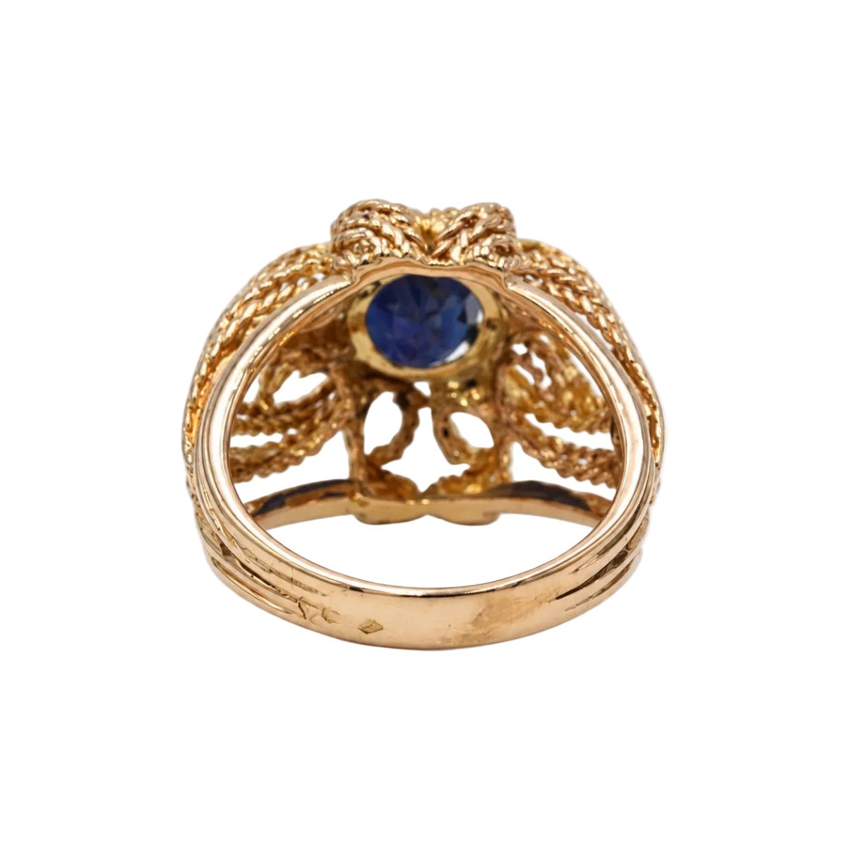 Bague Dôme en or rose et saphir - Castafiore