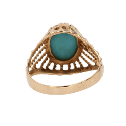 Bague Dôme en or rose et turquoise - Castafiore