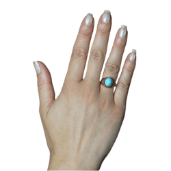 Bague Dôme en or rose et turquoise - Castafiore