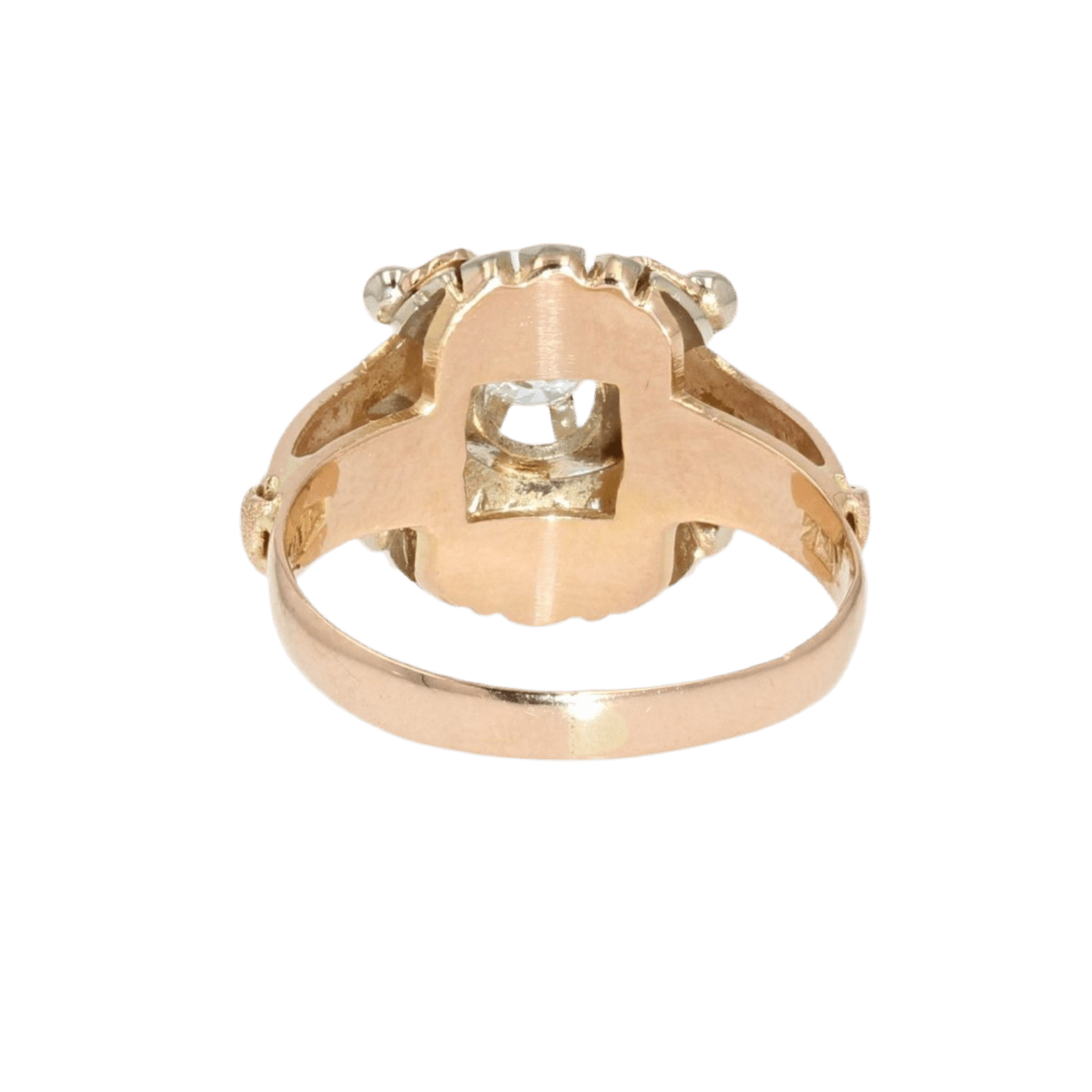 Bague Dôme en or rose, or blanc, perles et diamant - Castafiore