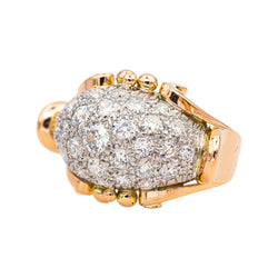 Bague Dôme en or rose, platine et diamants - Castafiore